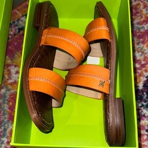 Orange Slide Sandals
